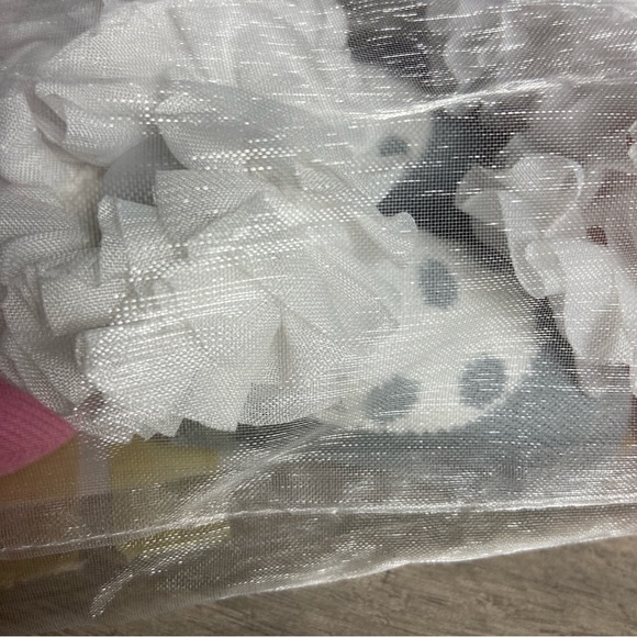 Baby Girls NB-12 Mo. Lovespun ruffle 3 pack of socks Pink & White Polka Dot - Picture 6 of 7